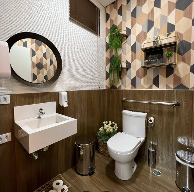 Lavabo com acabamento premium